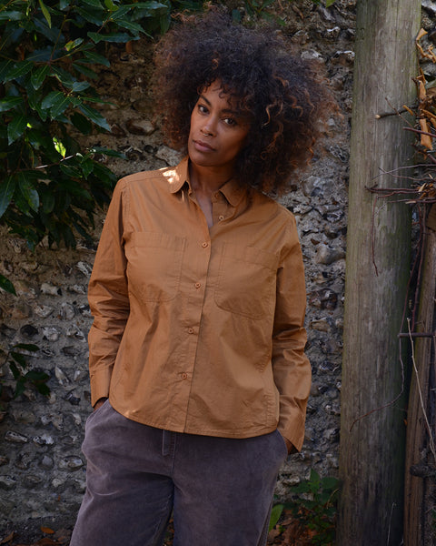 AJ117 Ginger Organic Cotton Utility Shirt