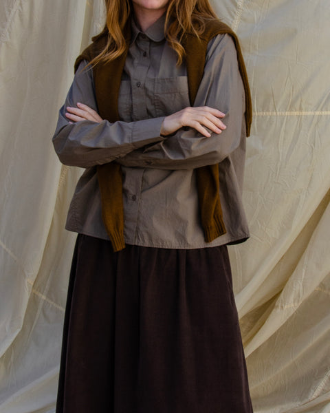 AJ117 Taupe Organic Cotton Utility Shirt