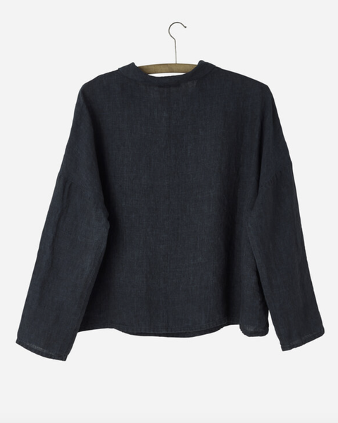 Nygardsanna Blue Shawl Collar Blouse
