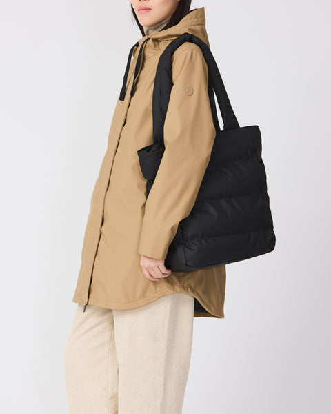 Tanta Black Waterproof Quilted Tote Bag