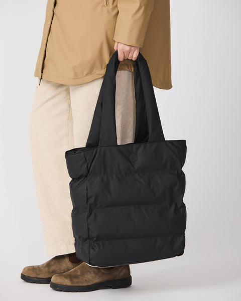 Tanta Black Waterproof Quilted Tote Bag