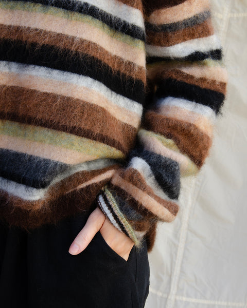 AJ117 Wool / Mohair Striped Jumper