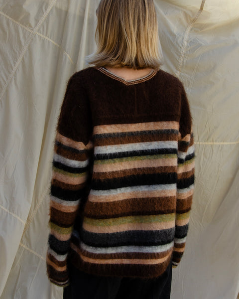 AJ117 Wool / Mohair Striped Jumper
