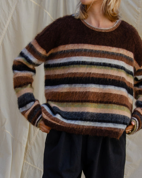 AJ117 Wool / Mohair Striped Jumper