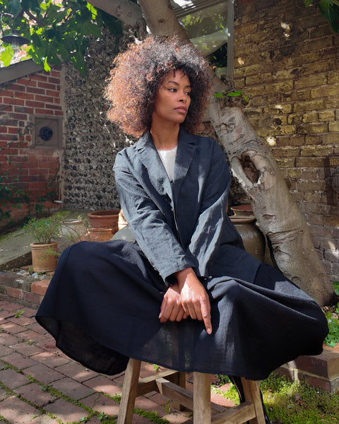 Apuntob Wool Drawstring Skirt