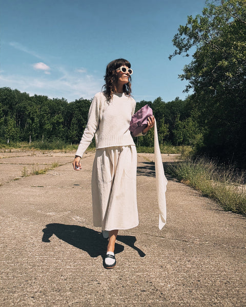 Aquamente Chalk Cotton Drill Full Skirt
