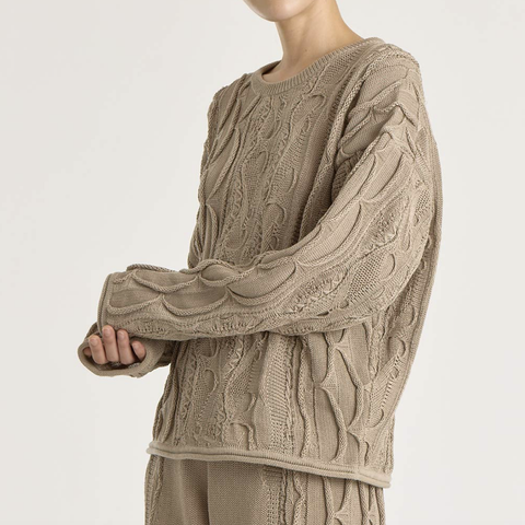 Black Crane Cable Jumper