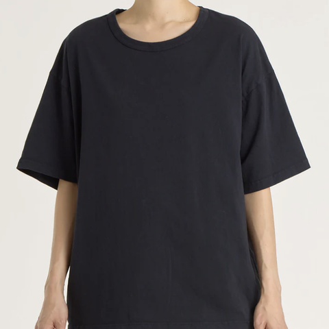 Black Crane Organic Cotton Black Tee