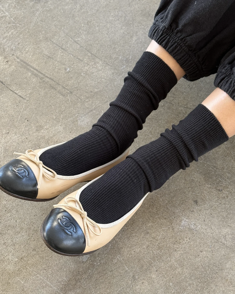 Le Bon Shoppe Black Trouser Socks