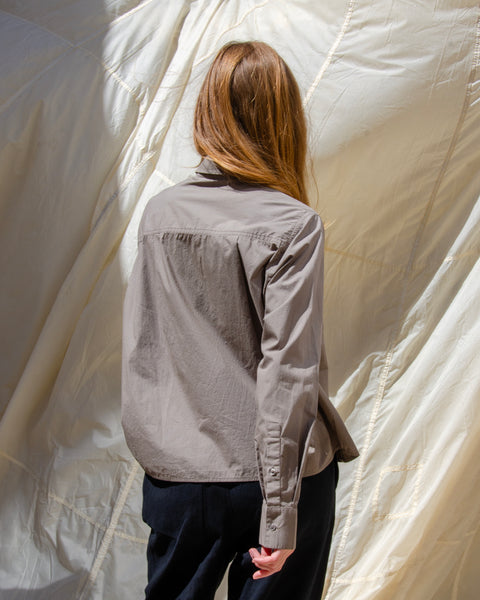 AJ117 Taupe Organic Cotton Utility Shirt