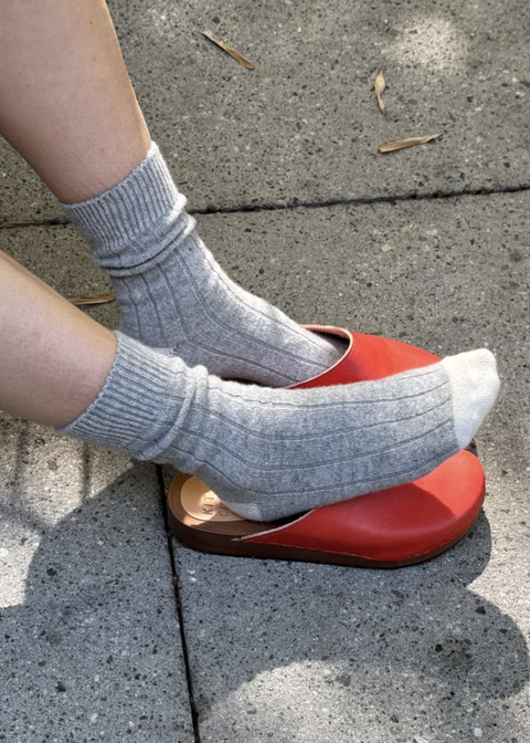 Le Bon Shoppe Classic Cashmere Grey Melange Socks