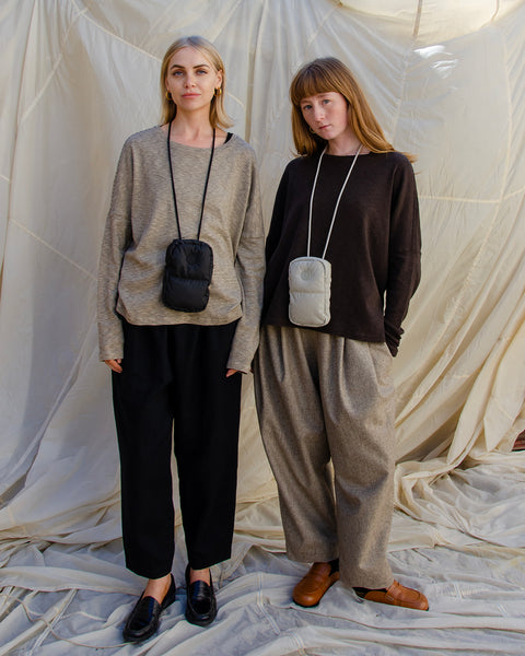 AJ117 Chocolate Long Sleeved Striped Cotton Tee