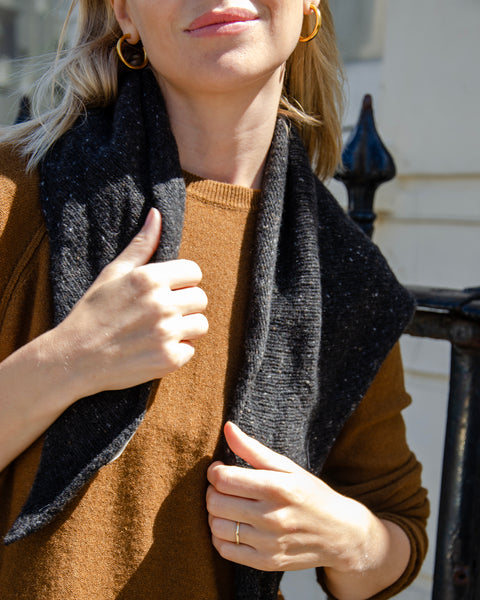 MJ Watson Donnegal Charcoal Cashmere Neck Tie