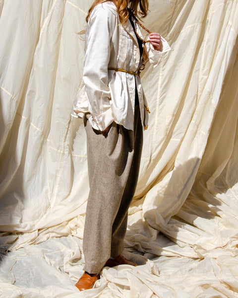 Muku Beige Pleated Pants