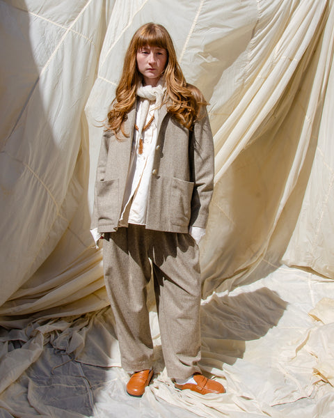 Muku Beige Pleated Pants