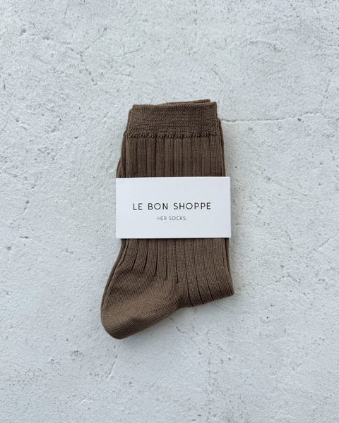 Le Bon Shoppe Dark Tan Socks