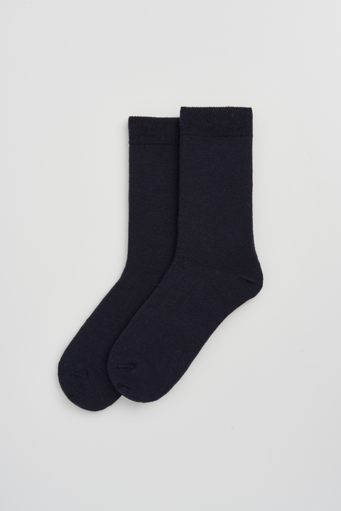 Pairs Inky Blue Merino Socks