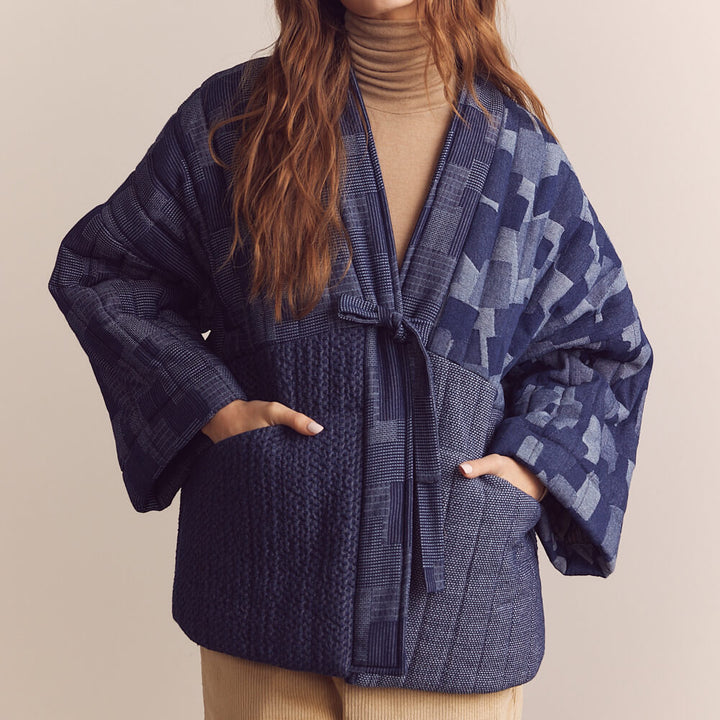 Quilted kimono best sale