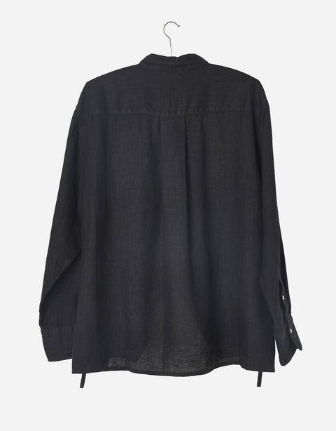 Nygardsanna Black Linen Wrap Shirt