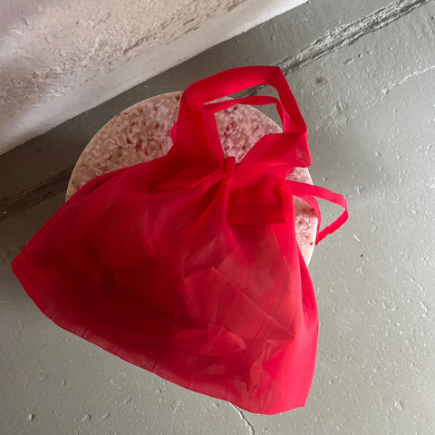 Ameico Mate Mono Red Mesh Drawstring Bag