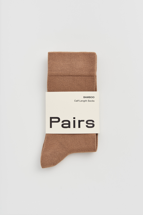 Pairs Biscuit Beige Bamboo Socks