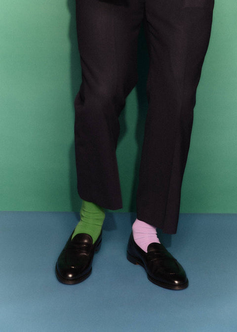 Pairs Grass Green Merino Socks