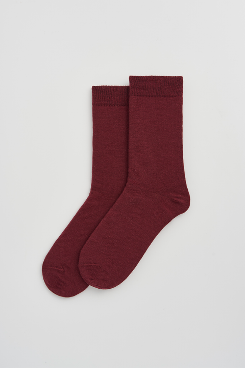 Pairs Dark Plum Merino Socks