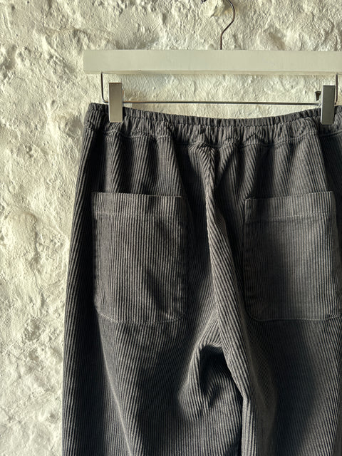 Crossley Grey Cord Drawstring Pants