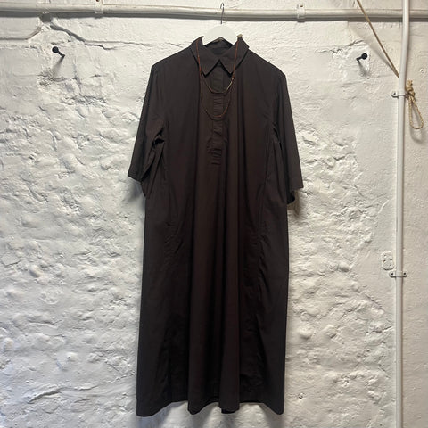 Project AJ117 Aubergine Organic Cotton Shirt Dress