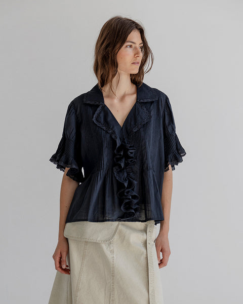 AJ117 Cotton Frill Top