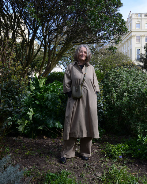 AJ117 Khaki Organic Cotton Dress