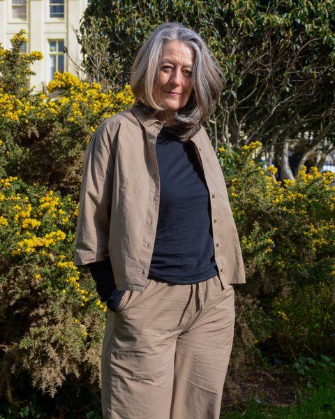 AJ117 Khaki Organic Cotton Utility Shirt