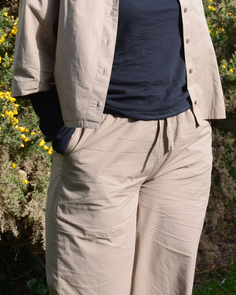 AJ117 Organic Cotton Wide Trousers