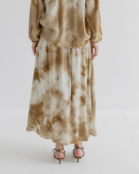 AJ117 Tie Dye Long Skirt