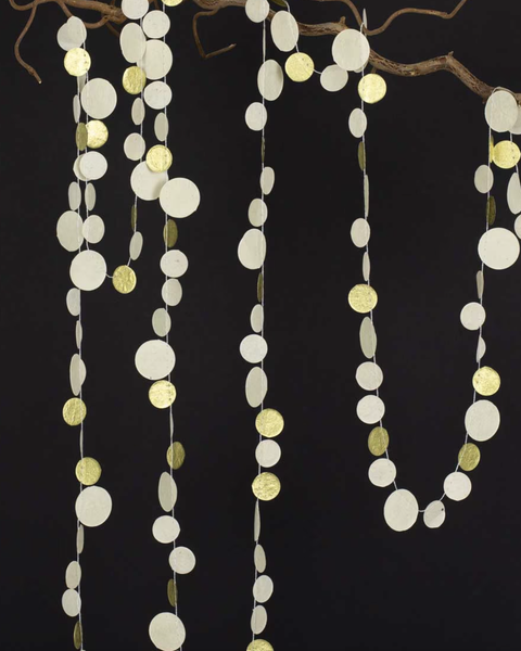 A World Of Craft White & Gold Dot Garland