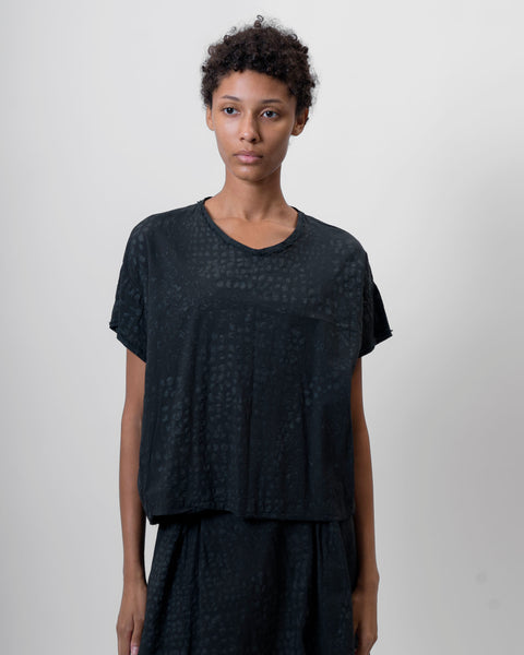 Aequamente Batik Cotton Top | Black