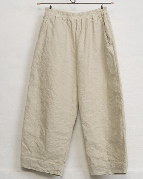 Aequamente Crinkle Cotton Shaped Leg Trousers