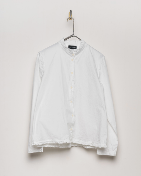 Aequamente Frill Collar Shirt | White