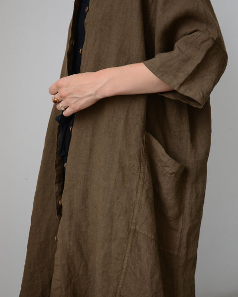 Aequamente Oversized Linen Shirt Dress