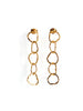 Afiok signature five link stud earrings recycled 24kt yellow gold vermeil