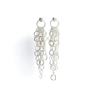 Afiok signature cascade earrings recycled sterling silver