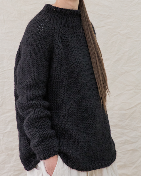 Album di Famiglia Black Handknit Sweater