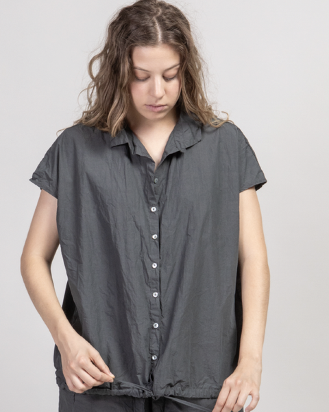 Album Di Famigila Tissue Cotton Drawstring Shirt