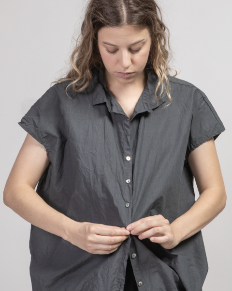 Album Di Famigila Tissue Cotton Drawstring Shirt