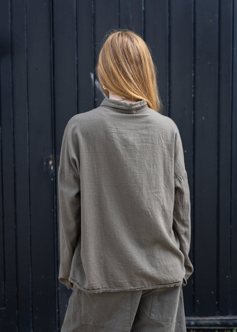 Album Di Famiglia Brushed Cotton Shirt | Taupe