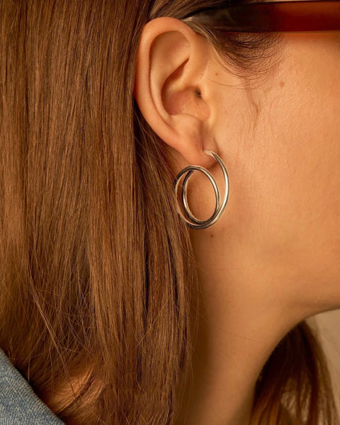 Alt Paris Maxi Spiral Silver Earrings