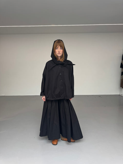 Apuntob Round Neck Jacket With Detachable Hood