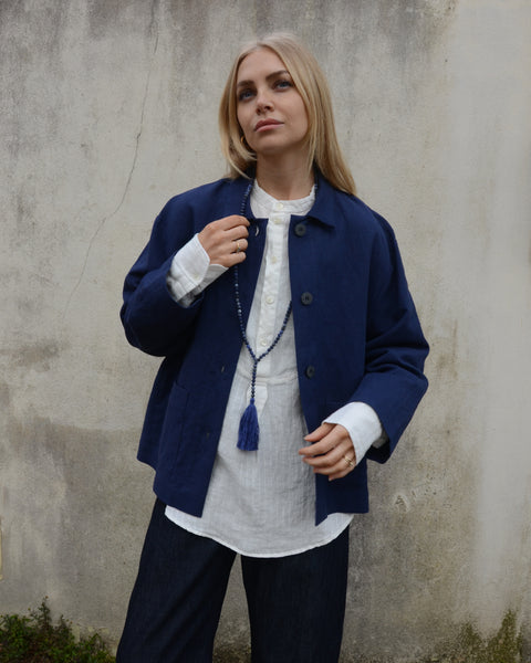Blue Sodalite Tassel Necklace
