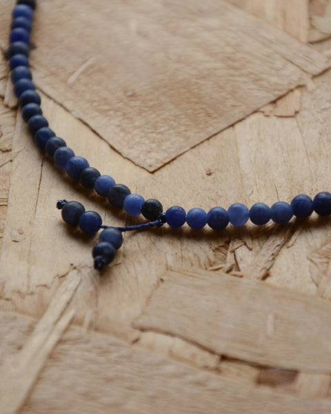Blue Sodalite loop with Bead Dangle