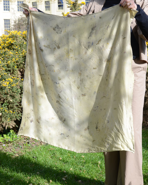 Botanical Dye Large Silk Scarf | Emma Chow